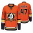 Anaheim Ducks #47 Hampus Lindholm Mens 2019-20 Third Orange Alternate Stitched NHL Jersey