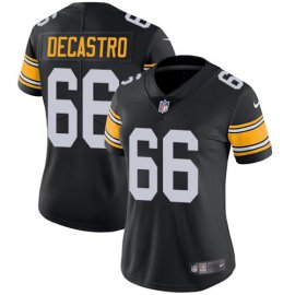Nike Pittsburgh Steelers #66 David DeCastro Black Alternate Womens Stitched NFL Vapor Untouchable Limited Jersey