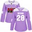 Adidas Ottawa Senators #28 Connor Brown Purple Authentic Fights Cancer Womens Stitched NHL Jersey