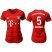 Womens Bayern Munchen #5 Hummels Home Soccer Club Jersey
