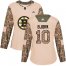 Adidas Boston Bruins #10 Anders Bjork Camo Authentic 2017 Veterans Day Womens Stitched NHL Jersey