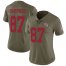 Nike New York Giants #87 Sterling Shepard Olive Womens Stitched NFL Limited 2017 Salute to Service Jersey