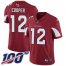 Nike Arizona Cardinals #12 Pharoh Cooper Red Team Color Mens Stitched NFL 100th Season Vapor Limited Jersey