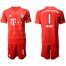 Bayern Munchen #1 Neuer Home Soccer Club Jersey