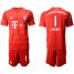 Bayern Munchen #1 Neuer Home Soccer Club Jersey