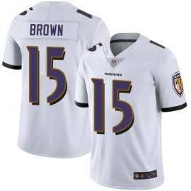 Nike Baltimore Ravens #15 Marquise Brown White Mens Stitched NFL Vapor Untouchable Limited Jersey