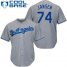 Los Angeles Dodgers #74 Kenley Jansen Grey Cool Base Stitched Youth MLB Jersey
