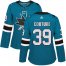 Adidas San Jose Sharks #39 Logan Couture Teal Home Authentic Womens Stitched NHL Jersey