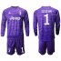 Juventus #1 Szczesny Purple Goalkeeper Long Sleeves Soccer Club Jersey