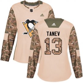 Adidas Pittsburgh Penguins #13 Brandon Tanev Camo Authentic 2017 Veterans Day Womens Stitched NHL Jersey