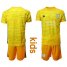 Leicester City Blank Yellow Goalkeeper Kid Soccer Club Jersey