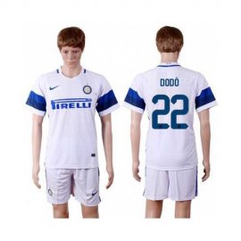 Inter Milan #22 Dodo White Away Soccer Club Jersey