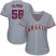 Los Angeles Angels #56 Kole Calhoun Grey Road Womens Stitched MLB Jersey