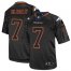 Nike Denver Broncos #7 John Elway Lights Out Black Mens Stitched NFL Elite Jersey