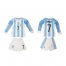 Argentina #7 Dybala Home Long Sleeves Kid Soccer Country Jersey