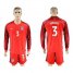 USA #3 Gonzalez Away Long Sleeves Soccer Country Jersey