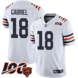 Nike Chicago Bears #18 Taylor Gabriel White Alternate Mens Stitched NFL Vapor Untouchable Limited 100th Season Jersey