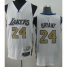 Los Angeles Lakers 24 Kobe Bryant White Revolution 30 NBA Jerseys Gold Number Cheap