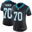 Nike Carolina Panthers #70 Trai Turner Black Team Color Womens Stitched NFL Vapor Untouchable Limited Jersey