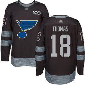 Adidas St. Louis Blues #18 Robert Thomas Black 1917-2017 100th Anniversary Stitched NHL Jersey