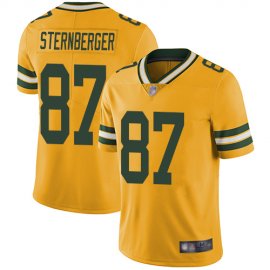 Nike Green Bay Packers #87 Jace Sternberger Yellow Mens Stitched NFL Limited Rush Jersey