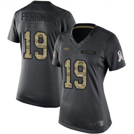 Nike Tampa Bay Buccaneers #19 Breshad Perriman Black Womens Stitched NFL Limited 2016 Salute to Service Jersey