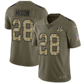 Nike Cincinnati Bengals #28 Joe Mixon Olive/Camo Youth Stitched NFL Limited 2017 Salute to Service Jersey