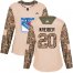 Adidas New York Rangers #20 Chris Kreider Camo Authentic 2017 Veterans Day Womens Stitched NHL Jersey