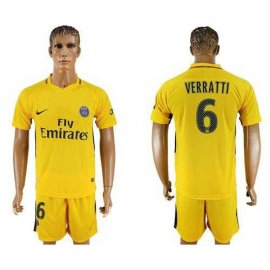 Paris Saint-Germain #6 Verratti Away Soccer Club Jersey
