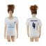 Womens Real Madrid #4 Sergio Ramos Home Soccer Club Jersey
