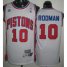 Detroit Pistons 10 Rodman White Jersey Cheap