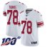 Nike New York Giants #78 Andrew Thomas White Mens Stitched NFL 100th Season Vapor Untouchable Limited Jersey