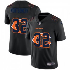 Chicago Chicago Bears #32 David Montgomery Mens Nike Team Logo Dual Overlap Limited NFL Jersey Black