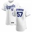 Kansas City Royals #57 Glenn Sparkman Mens Nike White Home 2020 Authentic Player MLB Jersey
