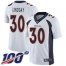 Nike Denver Broncos #30 Phillip Lindsay White Youth Stitched NFL 100th Season Vapor Limited Jersey