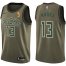 Nike Milwaukee Bucks #13 Jordan Nwora Youth 2021 NBA Finals Champions Swingman Salute to Service Jersey Green Youth