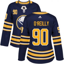 Adidas Buffalo Sabres #90 Ryan OReilly Navy Blue Home Authentic Womens Stitched NHL Jersey