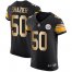 Nike Pittsburgh Steelers #50 Ryan Shazier Black Team Color Mens Stitched NFL Elite Gold Jersey