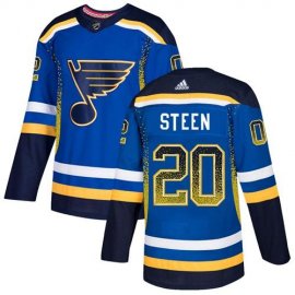 Adidas St. Louis Blues #20 Alexander Steen Blue Home Authentic Drift Fashion Stitched NHL Jersey