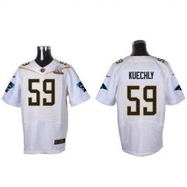 Nike Carolina Panthers #59 Luke Kuechly White 2016 Pro Bowl Mens Stitched NFL Elite Jersey