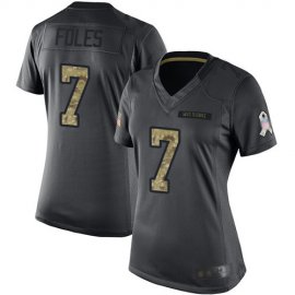 Nike Jacksonville Jaguars #7 Nick Foles Black Womens Stitched NFL Limited 2016 Salute to Service Jersey
