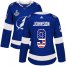 Adidas Tampa Bay Lightning #9 Tyler Johnson Blue Home Authentic USA Flag Womens 2020 Stanley Cup Champions Stitched NHL Jersey
