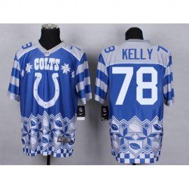 Nike Indianapolis Colts #78 Ryan Kelly Royal Blue Mens Stitched NFL Elite Noble Fashion Jersey