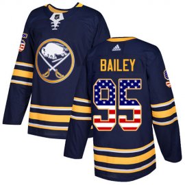 Adidas Buffalo Sabres #95 Justin Bailey Navy Blue Home Authentic USA Flag Stitched NHL Jersey