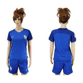 Womens France Blank Home Soccer Country Jersey
