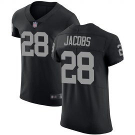 Nike Las Vegas Raiders #28 Josh Jacobs Black Team Color Mens Stitched NFL Vapor Untouchable Elite Jersey