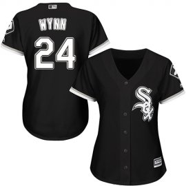 Chicago White Sox #24 Early Wynn Black Alternate Womens Stitched MLB Jersey