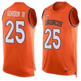Nike Denver Broncos #25 Melvin Gordon III Orange Team Color Mens Stitched NFL Limited Tank Top Jersey