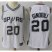 Mens Nike San Antonio Spurs #20 Manu Ginobili White NBA Swingman Jersey