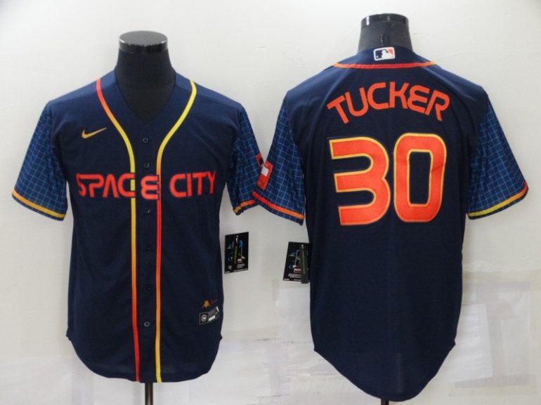 Astros 30 Kyle Tucker Navy Nike 2022 City Connect Cool Base Jersey Astros 30 Kyle Tucker Navy Nike 2022 City Connect Cool Base Jersey